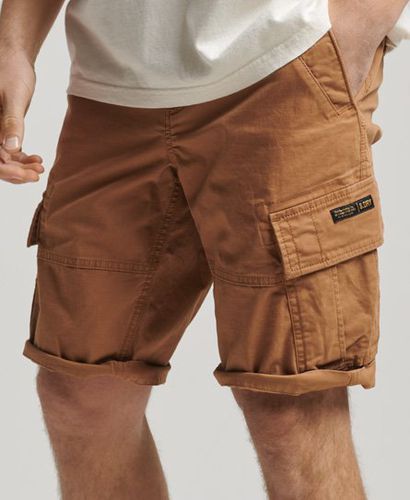 Men's Organic Cotton Core Cargo Shorts Brown / Denim Co Tobacco Brown - Size: 28 - Superdry - Modalova