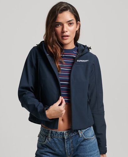 Women's Code Trekker Hooded Softshell Jacket Navy / Eclipse Navy - Size: 16 - Superdry - Modalova