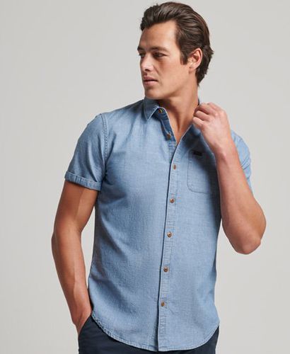 Men's Men's Classic Vintage Loom Short Sleeve Shirt, Blue, Size: M - Superdry - Modalova