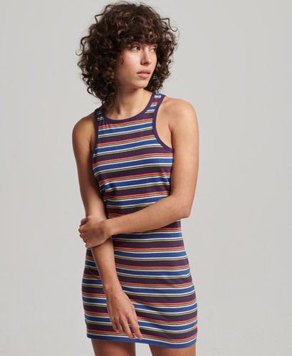 Women's Vintage Stripe Racer Dress / Dark Chocolate Stripe - Size: 14 - Superdry - Modalova