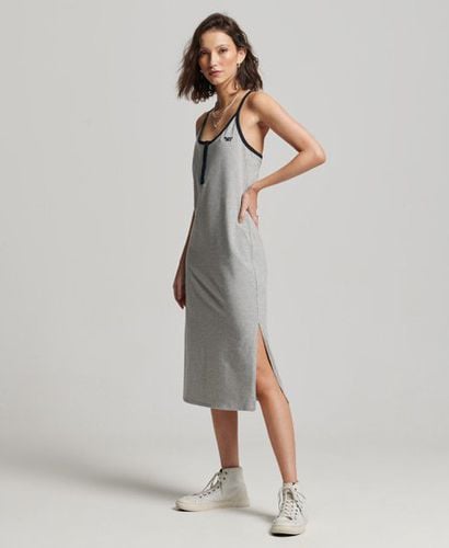 Women's Vintage Midi Slip Dress Grey / Grey Marl - Size: 16 - Superdry - Modalova