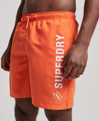 Men's Applique 19 Inch Recycled Swim Shorts Orange - Size: S - Superdry - Modalova