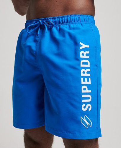 Men's Applique 19 Inch Recycled Swim Shorts Blue / Blue Bay - Size: S - Superdry - Modalova