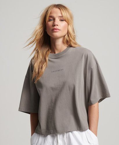 Women's Surplus Micro Oversized Boxy T-Shirt Grey / Grey Quartz - Size: 10 - Superdry - Modalova