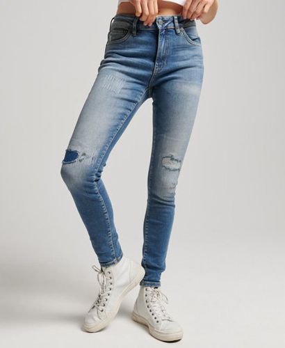 Women's Organic Cotton Vintage Mid Rise Skinny Jeans / Prince Mid Blue - Size: 28/30 - Superdry - Modalova