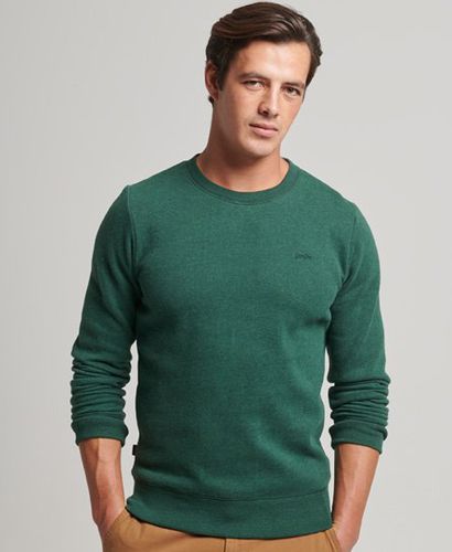 Men's Vintage Logo Embroidered Crew Sweatshirt Green / Campus Green Marl - Size: S - Superdry - Modalova