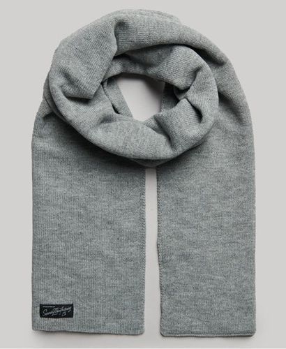 Women's Women's Classic Knitted Vintage Scarf, Grey - Size: 1SIZE - Superdry - Modalova