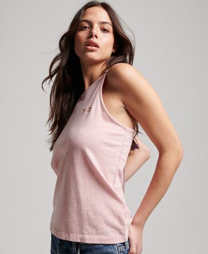 Women's Vintage Logo Vest Top Pink / Soft Pink Marl - Size: 12 - Superdry - Modalova