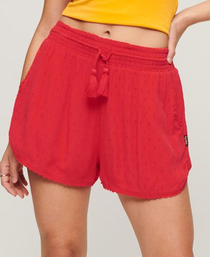 Women's Vintage Beach Shorts Red / Drop Kick Red - Size: 10 - Superdry - Modalova