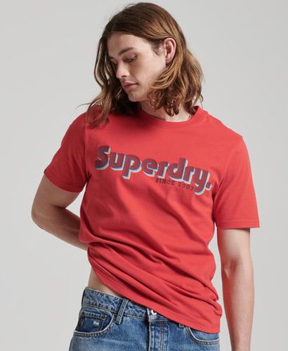 Men's Terrain Logo Print Relaxed Fit T-Shirt Red / Soda Pop Red - Size: L - Superdry - Modalova