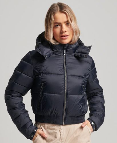 Women's Fuji Cropped Hooded Jacket / Eclipse - Size: 10 - Superdry - Modalova