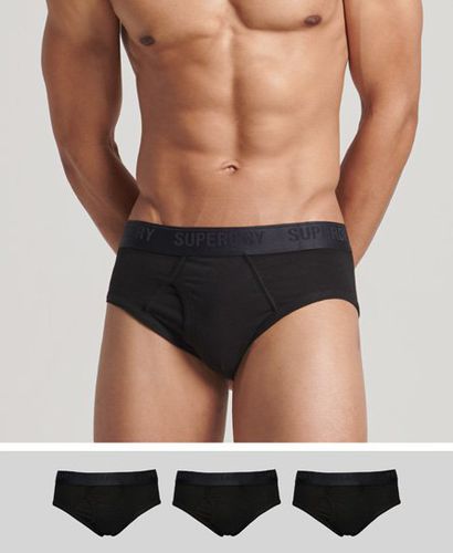 Men's Organic Cotton Brief Triple Pack Black - Size: L - Superdry - Modalova