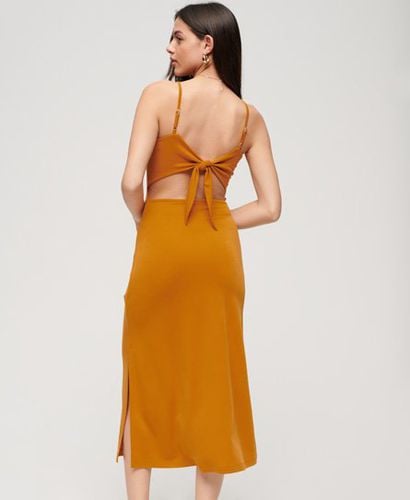 Women's Jersey Open Back Dress Yellow / Heritage Ochre - Size: 10 - Superdry - Modalova