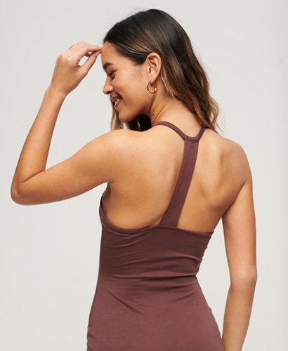 Women's Classic T Back Jersey Midi Dress, Brown, Size: 14 - Superdry - Modalova