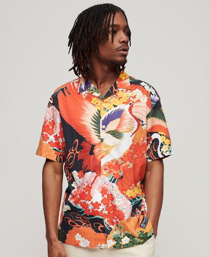 Men's Hawaiian Resort Shirt / Momotose Mix Print - Size: Xxl - Superdry - Modalova