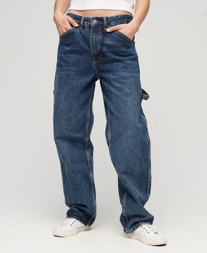 Women's Organic Cotton Vintage Carpenter Jeans Dark Blue / Palms Dark Blue - Size: 30/30 - Superdry - Modalova