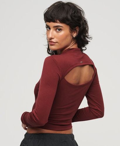 Women's Long Sleeve Open Back Top Purple / Port Red - Size: 14 - Superdry - Modalova