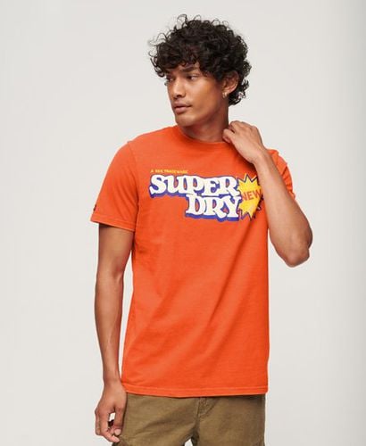 Men's Cooper 70s Retro Logo T-Shirt / Pureed Pumpkin - Size: L - Superdry - Modalova