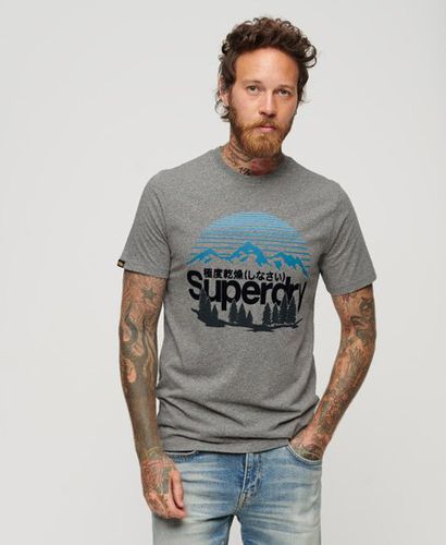 Men's Core Logo Great Outdoors T-Shirt / Karst Black Mega Grit - Size: S - Superdry - Modalova