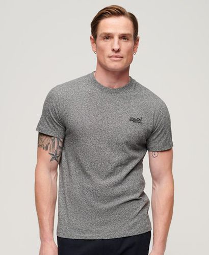 Men's Organic Cotton Essential Logo T-Shirt / Karst Black Mega Grit - Size: S - Superdry - Modalova