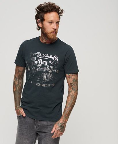 Men's Metallic Workwear Graphic T-Shirt / Eclipse - Size: L - Superdry - Modalova