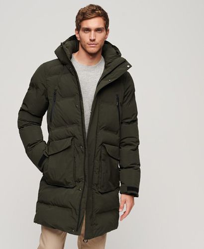 Men's Hooded Longline Padded Jacket / Surplus Goods Olive - Size: L - Superdry - Modalova