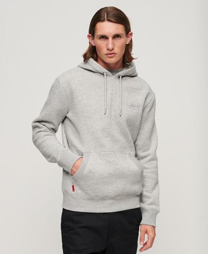 Men's Essential Logo Hoodie Grey / Athletic Grey Marl - Size: XL - Superdry - Modalova