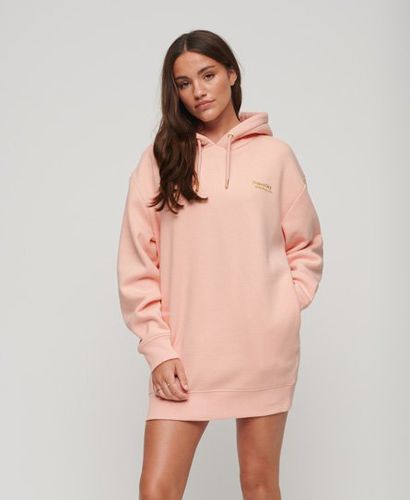 Women's Essential Hoodie Dress Pink / Strawberry Cream Pink - Size: 6-8 - Superdry - Modalova