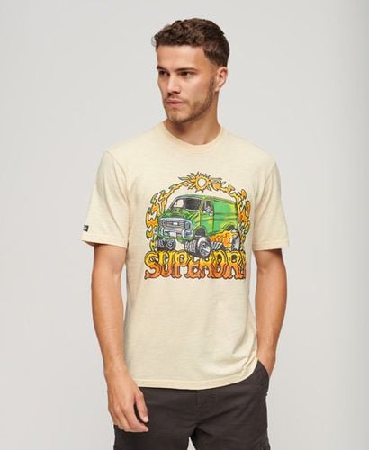 Men's Loose Fit Graphic Print Motor Retro T-Shirt, , and , Size: XXL - Superdry - Modalova