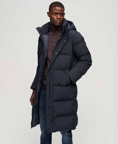 Men's Longline Hooded Puffer Coat / Eclipse - Size: Xxxl - Superdry - Modalova
