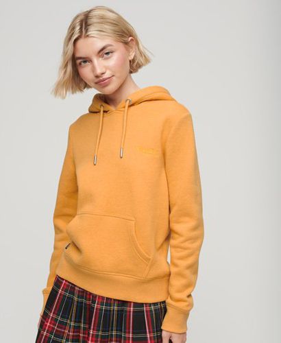 Women's Essential Logo Hoodie Yellow / Ochre Yellow Marl - Size: 10 - Superdry - Modalova