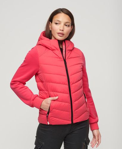 Women's Hooded Storm Hybrid Padded Jacket Pink / Active Pink - Size: 10 - Superdry - Modalova