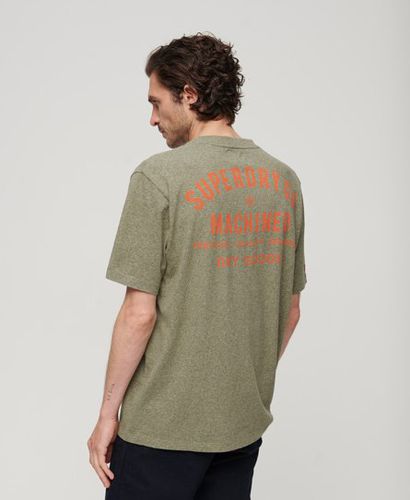 Men's Workwear Trade Graphic T-shirt Green / Hushed Olive Grit - Size: L - Superdry - Modalova