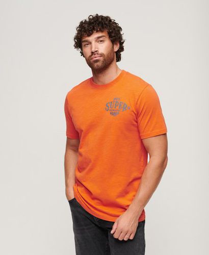 Men's Workwear Scripted Graphic T-Shirt / Denim Co Rust Slub - Size: L - Superdry - Modalova