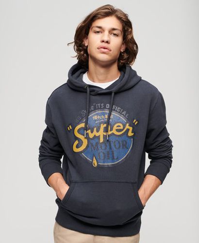 Men's Workwear Logo Graphic Hoodie / French - Size: L - Superdry - Modalova