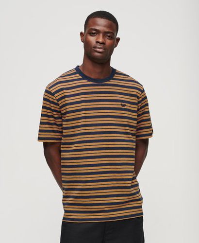 Men's Relaxed Stripe T-Shirt / Camel Stripe - Size: L - Superdry - Modalova