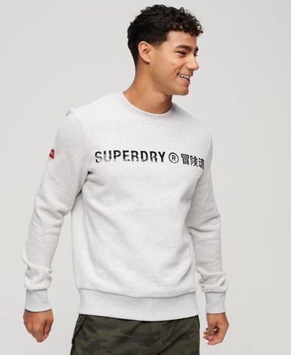 Men's Workwear Logo Vintage Crew Sweatshirt Light Grey / Glacier Grey Marl - Size: M - Superdry - Modalova