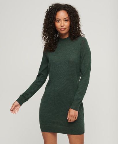 Women's Women's Lightweight Knitted Merino Knit Dress, Green, Size: 10 - Superdry - Modalova