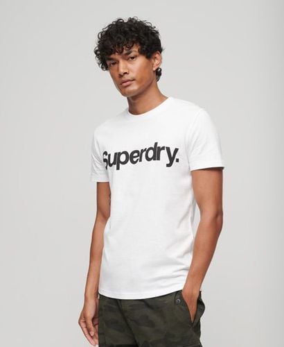 Mens Classic Core Logo T-Shirt, White, Size: XXL - Superdry - Modalova