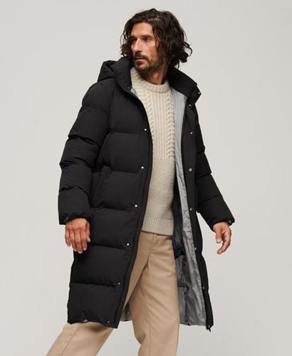 Men's Longline Hooded Puffer Coat Black - Size: Xxl - Superdry - Modalova