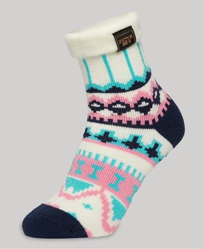 Women's Patterned Slipper Socks Cream / Ecru - Size: 1SIZE - Superdry - Modalova
