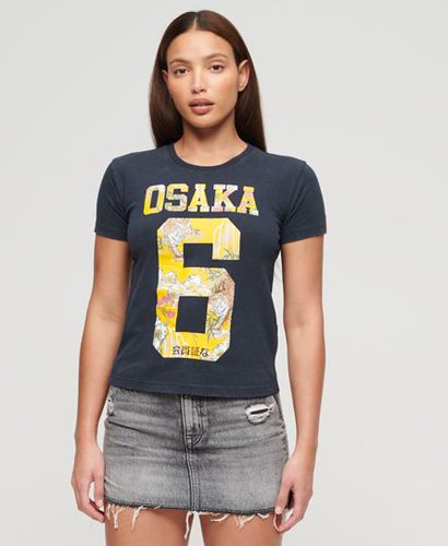Women's Osaka 6 T-Shirt mit 90er-Details im Japanischen Stil - Größe: 36 - Superdry - Modalova
