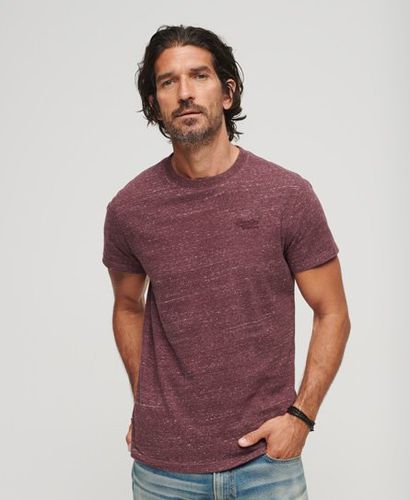 Men's Organic Cotton Essential Logo T-Shirt Brown / Burgundy Heather - Size: S - Superdry - Modalova