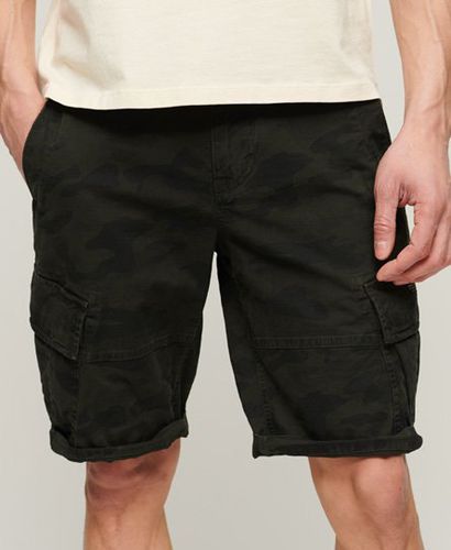Men's Organic Cotton Core Cargo Shorts Green / Overdyed Camo - Size: 28 - Superdry - Modalova