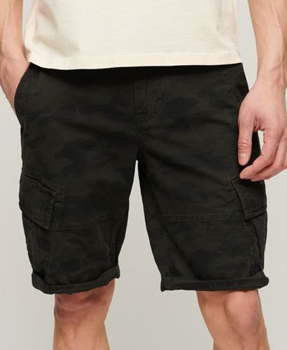 Men's Organic Cotton Core Cargo Shorts Green / Overdyed Camo - Size: 30 - Superdry - Modalova