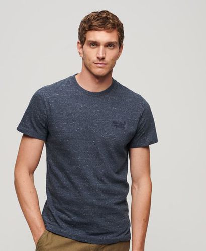 Men's Organic Cotton Essential Logo T-Shirt Navy / Creek Navy Heather - Size: S - Superdry - Modalova