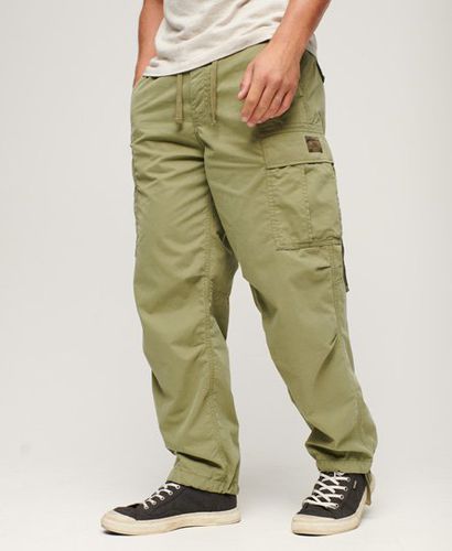 Men's Mens Cotton Vintage Parachute Cargo Pants, Green Organic, Size: 32/32 - Superdry - Modalova