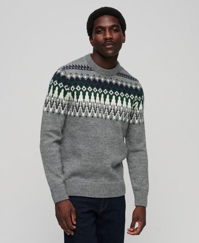 Men's Pullover mit Rundhalsausschnitt und Fairisle-Muster - Größe: L - Superdry - Modalova