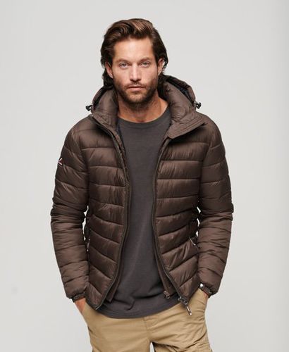 Men's Hooded Classic Puffer Jacket / French Roast - Size: S - Superdry - Modalova