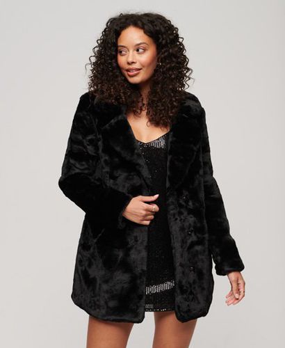 Women's Vintage Mid Faux Fur Coat - Size: 10 - Superdry - Modalova